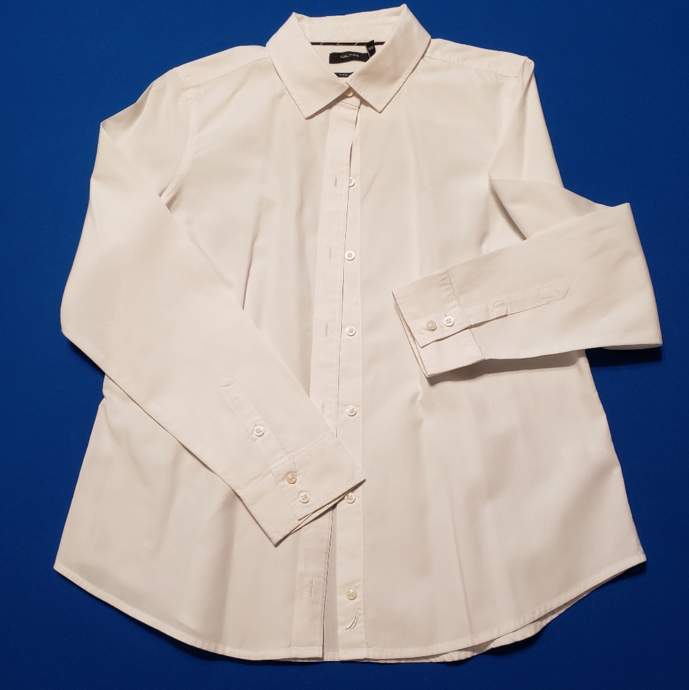 Nautica white button up blouse